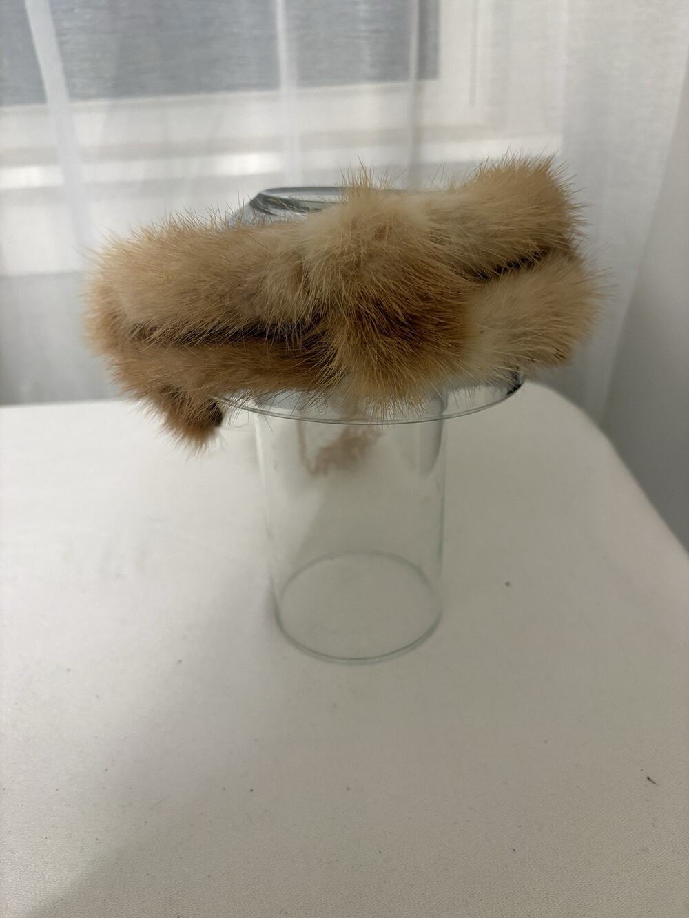 VTG Hat Beresford Natural Mink Fur Demi-Chapeau Womens Hat Headpiece READ